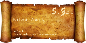Salzer Zsolt névjegykártya